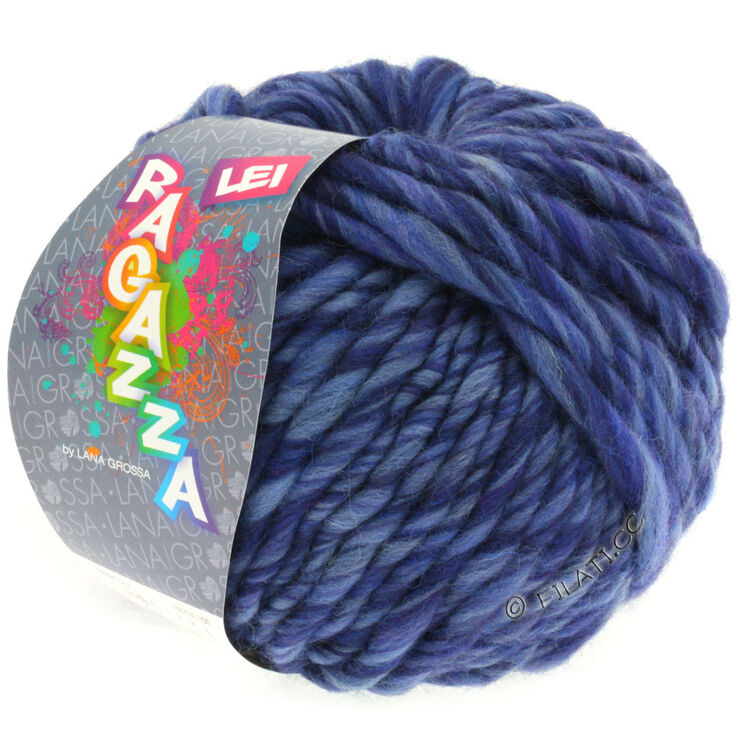 Lana Grossa LEI Mouliné/Color Mix/Spray (Ragazza) | 109-jeans blue/navy mottled