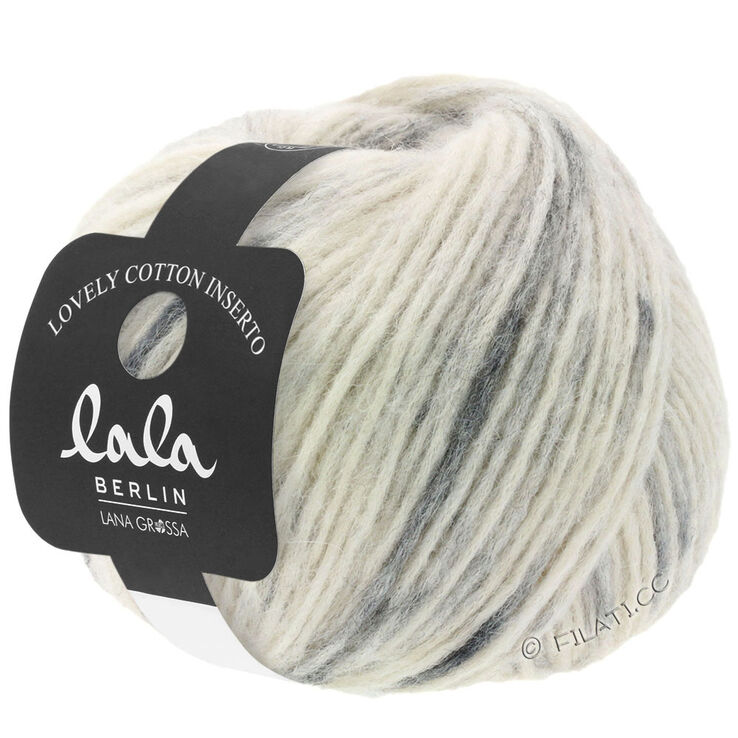 Lana Grossa LOVELY COTTON Inserto (lala BERLIN) | 101-raw white/gray