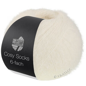 Lana Grossa MEILENWEIT 6-FACH 150g Cosy Socks | 1001-raw white
