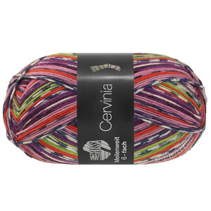 Lana Grossa MEILENWEIT 6-FACH 150g Cervinia | 9757-terracotta/may green/dark blue/white/purple/rose