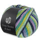 Lana Grossa MEILENWEIT 6-FACH 150g Cosy Socks Multi Stripes | 2202-lavender/black blue/turquoise/pistachio/opal green