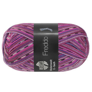 Lana Grossa MEILENWEIT 6-FACH 150g Freddo | 9737-fuchsia/violet blue/purple blue/pink/dark gray/rose
