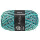 Lana Grossa MEILENWEIT 6-FACH 150g Freddo | 9739-mint turquoise/light gray/turquoise/white green/turquoise blue/dark gray/white