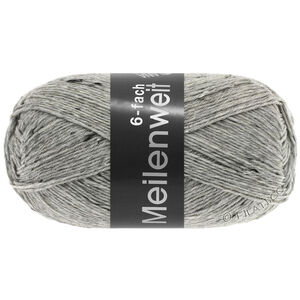 Lana Grossa MEILENWEIT 6-FACH 150g Mouliné/Tweed | 8972-light gray mottled