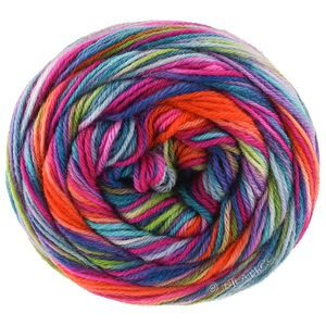 Lana Grossa MEILENWEIT 100g Cascata | 5207-dark blue/light red/rust red/light blue/wine red/fuchsia/purple/navy/jade/dark green/pistachio