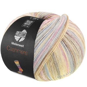 Lana Grossa MEILENWEIT 100g Cashmere Inverno | 126-light blue/lilac/ecru/light gray/vanilla/gray/taupe