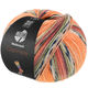 Lana Grossa MEILENWEIT 100g Cashmere Pista | 141-orange/light gray/dark gray/brown orange/light green/heather/blackberry/gray brown striped