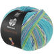 Lana Grossa MEILENWEIT 100g Cashmere Pista | 144-turquoise/white/blue/citrus yellow/violet blue/pistachio striped