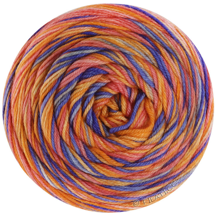 Lana Grossa MEILENWEIT 100g CONFETTINI | 4481-cobalt blue/salmon red/yellow/orange/light blue