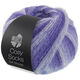Lana Grossa MEILENWEIT 100g Cosy Socks Soft Stripes | 101-blue violet/violet blue/soft violet/white