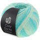 Lana Grossa MEILENWEIT 100g Cosy Socks Soft Stripes | 102-jade/light green/white green/raw white