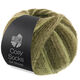 Lana Grossa MEILENWEIT 100g Cosy Socks Soft Stripes | 107-light green/reseda green/gray green/moss green