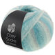 Lana Grossa MEILENWEIT 100g Cosy Socks Soft Stripes | 110-light gray/mint/mint turquoise/turquoise/light petrol