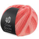 Lana Grossa MEILENWEIT 100g Cosy Socks Soft Stripes | 113-salmon/salmon red/coral