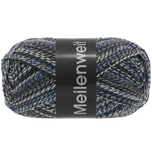 Lana Grossa MEILENWEIT 100g Black Denim Mix | 4658-black/ecru/blue gray/taupe/dark petrol/anthracite