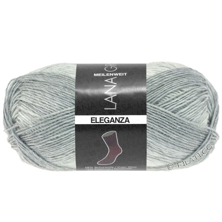 Lana Grossa MEILENWEIT 50g Eleganza | 6701-silver gray/light gray