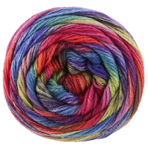 Lana Grossa MEILENWEIT 100g Fontana | 5453-spring green/rust red/blue violet/cyclamen/blue/royal/fuchsia