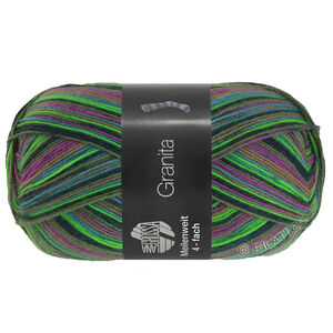 Lana Grossa MEILENWEIT 100g Granita | 1806-purple/taupe/light petrol/green/anthracite/gray green