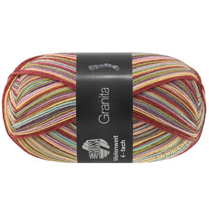 Lana Grossa MEILENWEIT 100g Granita | 1811-turquoise/olive green/plum blue/antique pink/yellow/burgundy