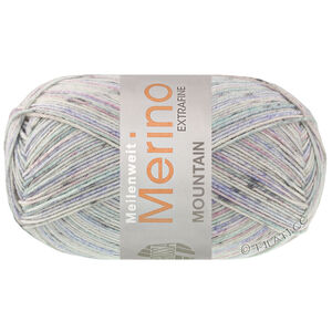 Lana Grossa MEILENWEIT 100g Merino Extrafine Mountain | 7601-blue/lilac/mint/light gray/dark gray striped