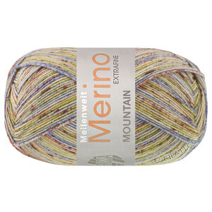 Lana Grossa MEILENWEIT 100g Merino Extrafine Mountain | 7606-light olive/dark olive/ecru/antique pink/jeans striped
