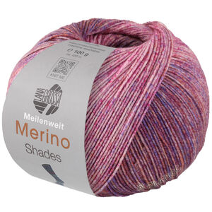Lana Grossa MEILENWEIT 100g Merino Extrafine Shades | 7224-rose/pink/ochre/blue violet/dark red