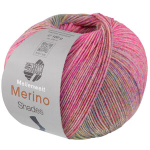 Lana Grossa MEILENWEIT 100g Merino Extrafine Shades | 7226-pink/apricot/turquoise/light yellow