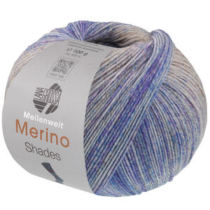 Lana Grossa MEILENWEIT 100g Merino Extrafine Shades | 7233-light gray/beige/navy/blue/red violet