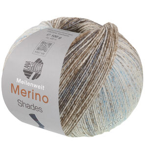 Lana Grossa MEILENWEIT 100g Merino Extrafine Shades | 7234-mint/light gray/dark gray/gray brown