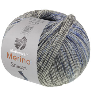 Lana Grossa MEILENWEIT 100g Merino Extrafine Shades | 7235-light gray/dark gray/light blue/dark blue/night blue