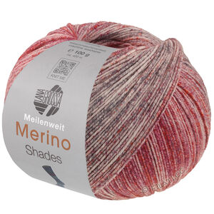 Lana Grossa MEILENWEIT 100g Merino Extrafine Shades | 7236-light gray/dark gray/wine red/burgundy/plum