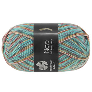 Lana Grossa MEILENWEIT 100g Neve | 4434-turquoise/dark gray/gray purple/linden green/wine red