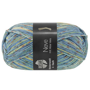 Lana Grossa MEILENWEIT 100g Neve | 4435-sweet lime/mint turquoise/red brown/light blue/blue