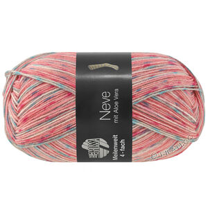 Lana Grossa MEILENWEIT 100g Neve | 4436-carnation/pink/gray blue/rose/light gray/mint turquoise