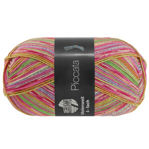 Lana Grossa MEILENWEIT 100g Piccata | 4806-bordeaux/pink/turquoise/light blue/may green/orange/ecru