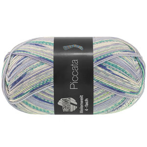 Lana Grossa MEILENWEIT 100g Piccata | 4812-light blue/violet blue/white/dark blue/petrol/subtle green/mint