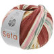 Lana Grossa MEILENWEIT 100g Seta Adriana | 3250-burgundy/brick red/raw white/rose/gray/dark gray/camel/caramel