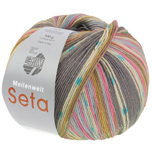 Lana Grossa MEILENWEIT 100g Seta Giappone | 3388-gray/ecru/turquoise/pistachio/pastel blue/taupe/carnation pink