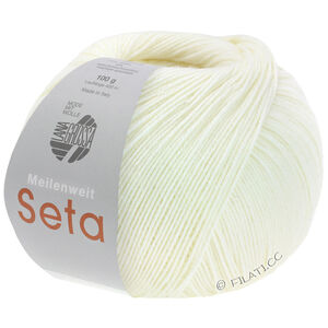 Lana Grossa MEILENWEIT 100g Seta | 24-Brilliant white