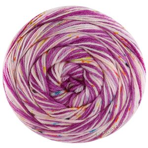 Lana Grossa MEILENWEIT 100g SPOTS | 7042-purple/orchid/ecru/turquoise/petrol/yellow