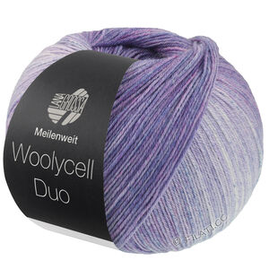 Lana Grossa MEILENWEIT 100g Woolycell Duo | 6004-red violet/gray purple/jeans