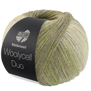 Lana Grossa MEILENWEIT 100g Woolycell Duo | 6008-olive green/gray green/gray beige