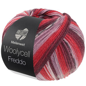 Lana Grossa MEILENWEIT 100g Woolycell Freddo | 6042-black red/burgundy/dark red/mauve/antique violet/dark gray/silver gray