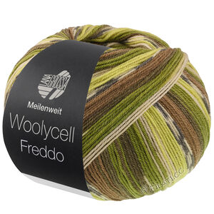Lana Grossa MEILENWEIT 100g Woolycell Freddo | 6043-gray brown/moss green/apple green/gray green/pistachio/dark gray/light gray