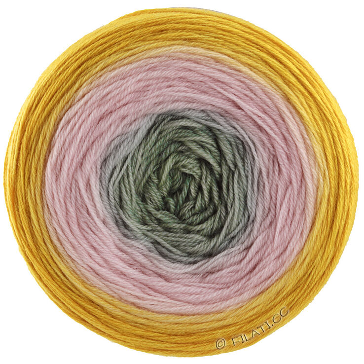 Lana Grossa MERINO LACE AQUARELL | 02-curry/antique pink/gray green