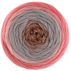 Lana Grossa MERINO LACE AQUARELL | 05-heather red/taupe/nougat