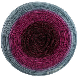 Lana Grossa MERINO LACE AQUARELL | 08-blue gray/wine red/burgundy