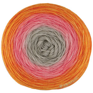 Lana Grossa MERINO LACE AQUARELL | 13-gray beige/salmon/heather/orange