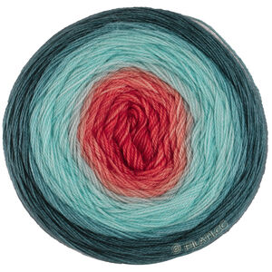 Lana Grossa MERINO LACE AQUARELL | 16-salmon orange/turquoise/gray/petrol