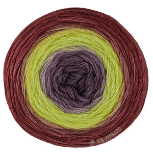 Lana Grossa MERINO LACE AQUARELL | 19-bordeaux/citrus yellow/dark gray violet
